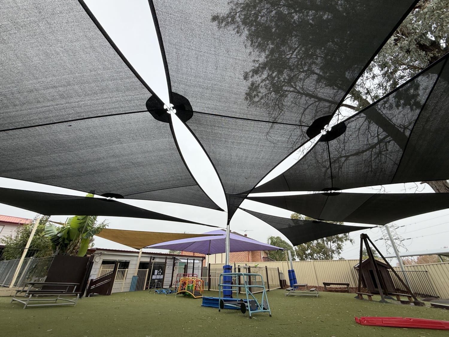 Petal sails over play yard